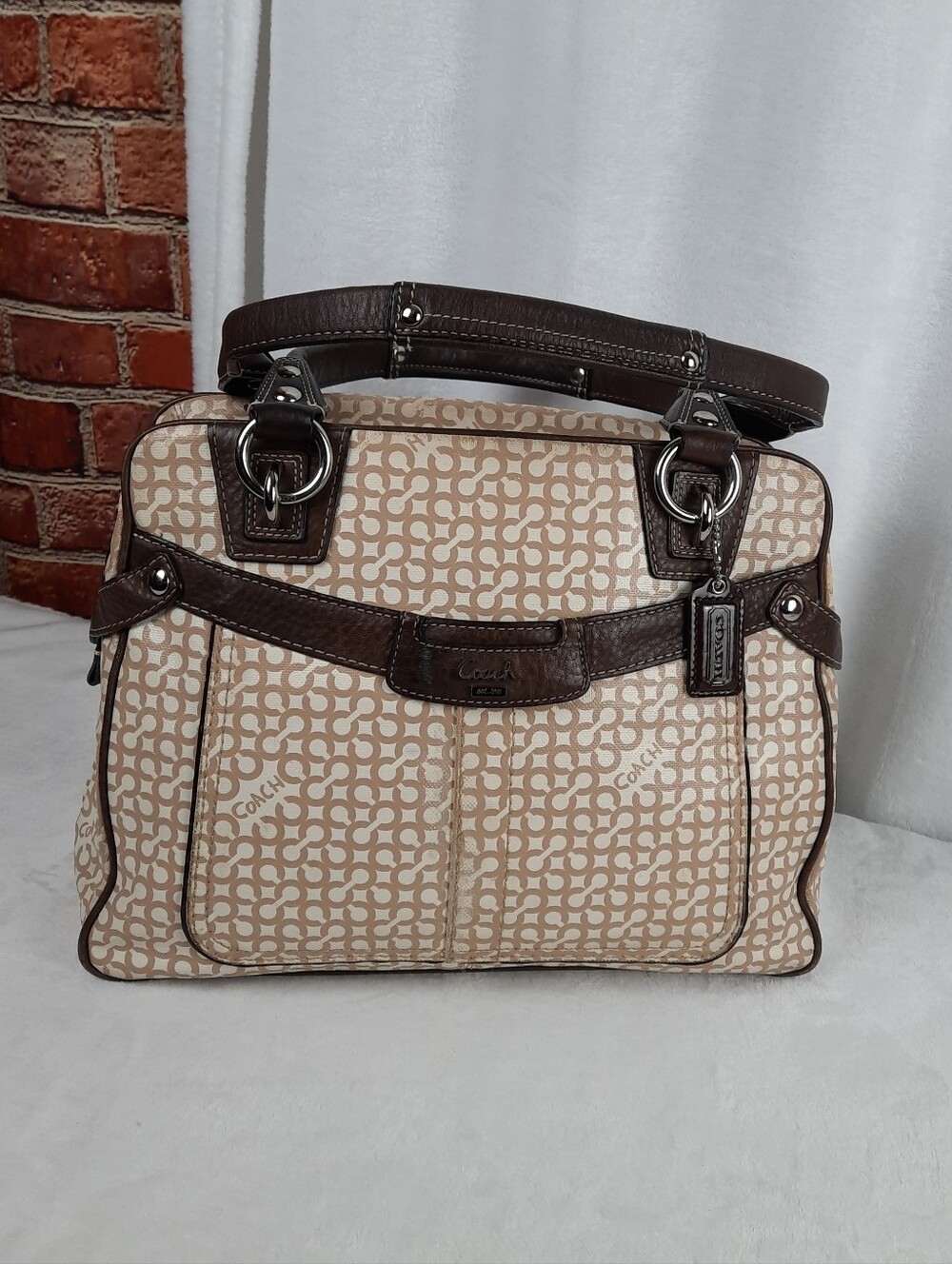 Coach Penelope Signature Op Art Satchel #13147 Y2K